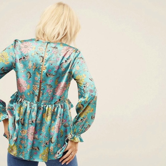 ASOS ruffled floral blouse . - Picture 2 of 6